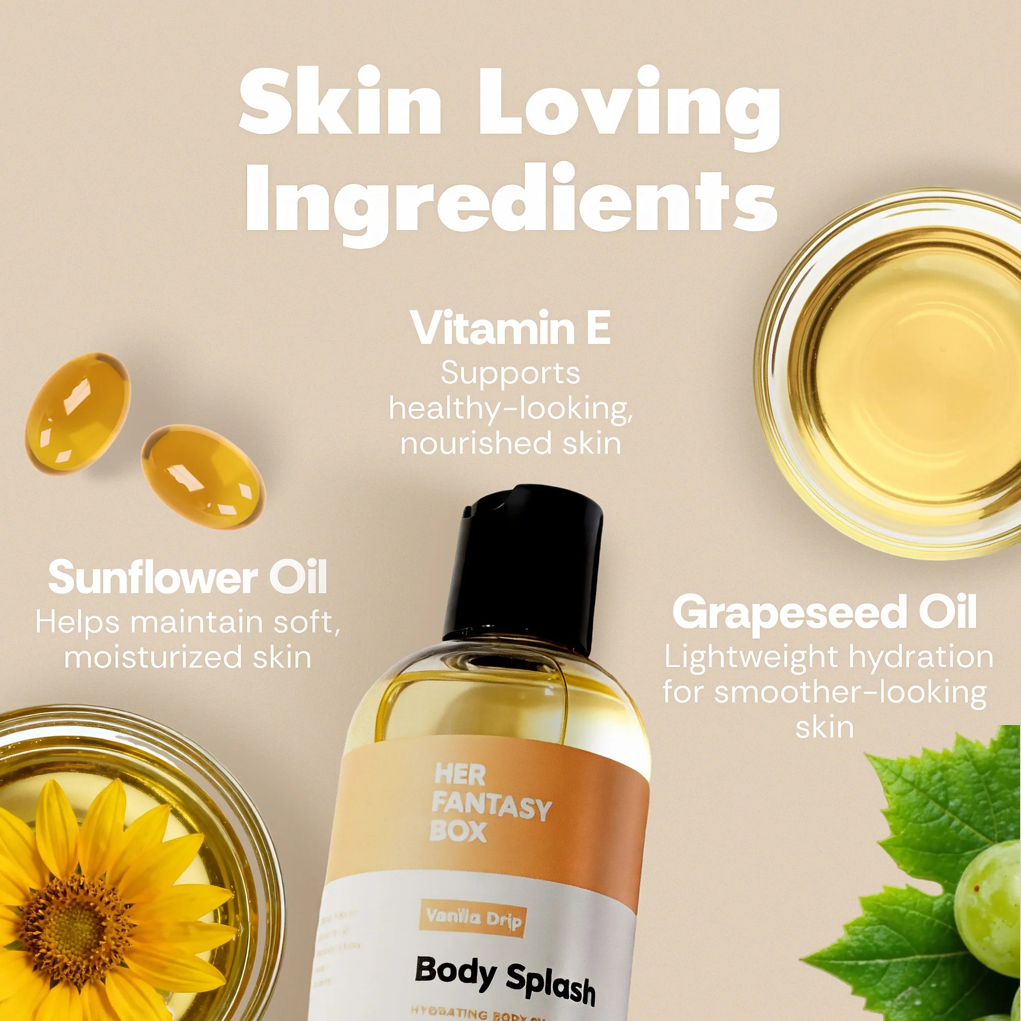 Body Splash - Skin Smoothing Body Oil (Vanilla Drip)